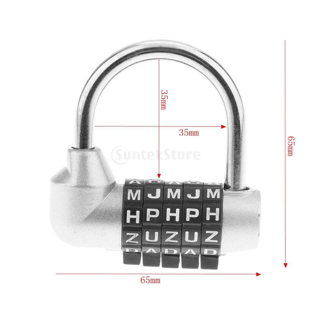 5 Letters Combination Number Padlock Luggage Bag travel Luggage Pad Lock