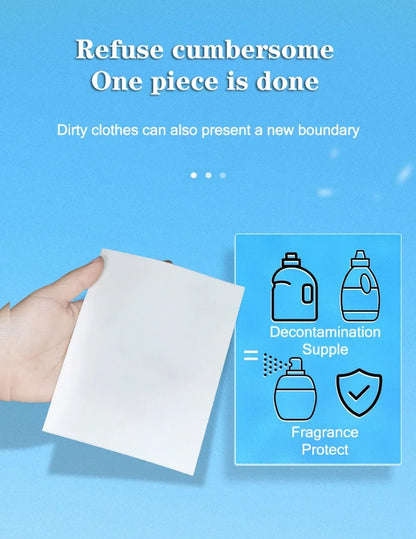 30-180PCS Laundry Detergent Sheets Easy Dissolve Laundry Tablets Strong Deep Cleaning Detergent Laundry Soap for Washing Machine