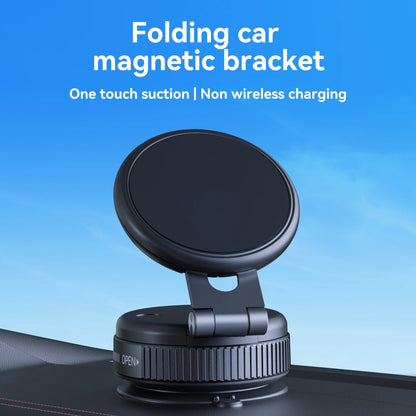 Foldable Magnetic Vacuum Phone Holder, Car Phone Holder Mount, Dashboard Magnetic Phone Holder, for Car, Mirror, Gym, Kitchen