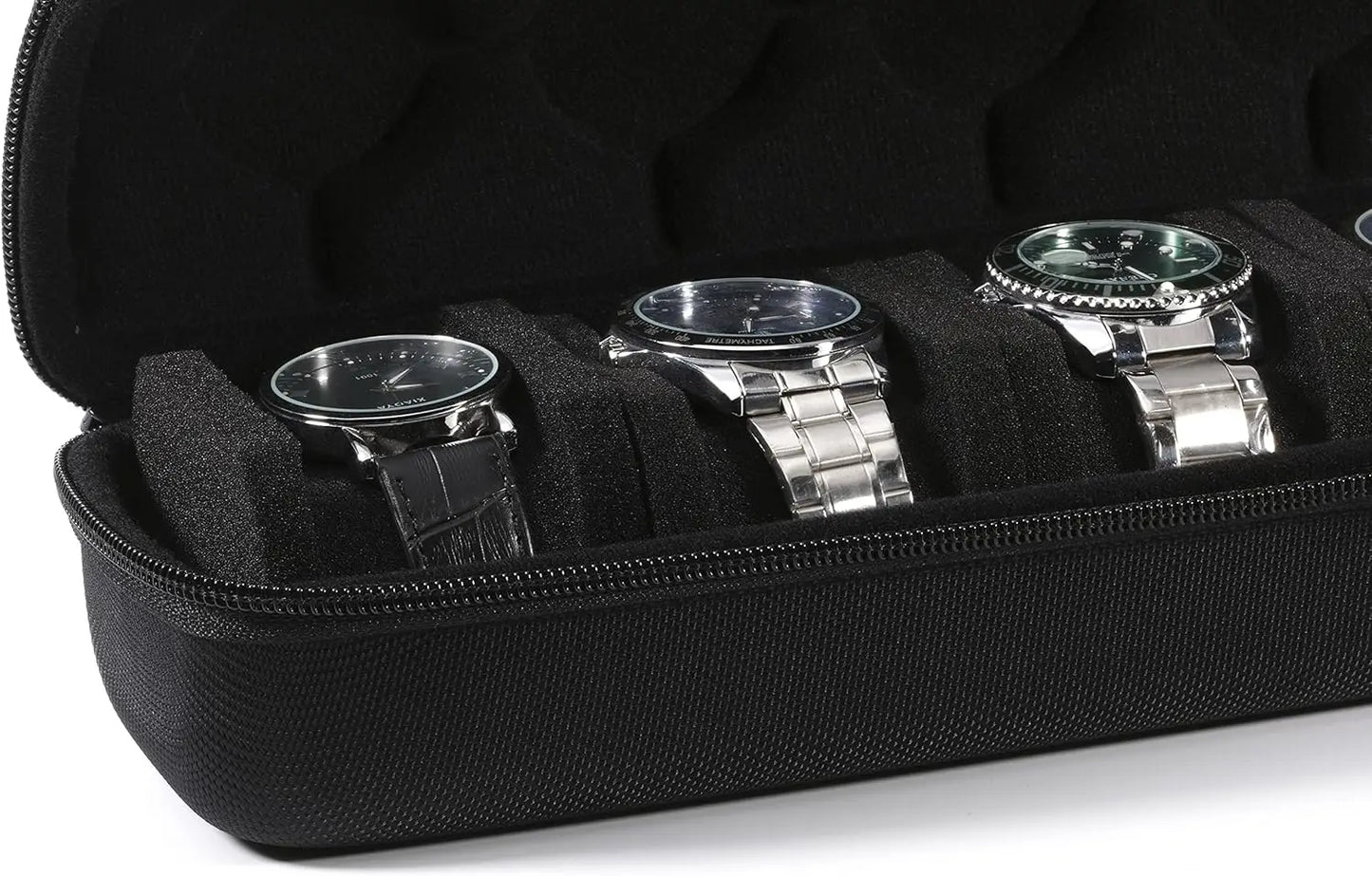 6 Slots Watch Roll Storage Box Portable Watch Travel Case Watch Organizer Watch Display Holder for Wristwatches and Smart Watch