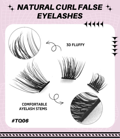 Diy Lash Extension Kit Cluster Eyelash Extension Kit Individual Lashes Kit Lash Bond and Seal Lash Glue and Lash Tweezers Makeup