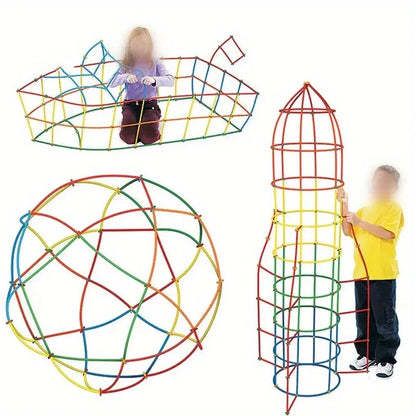 Straw Builder Toys Construction Toys Interlocking Plastic Toys, Engineering Toys, Fine Tube Building Blocks Toys