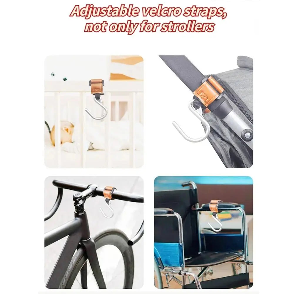 S Shape Baby Stroller Hooks Solid Color Cart Organizer Hanging Hook Stroller Accessories Cartoon Stroller Accessories Bicycle