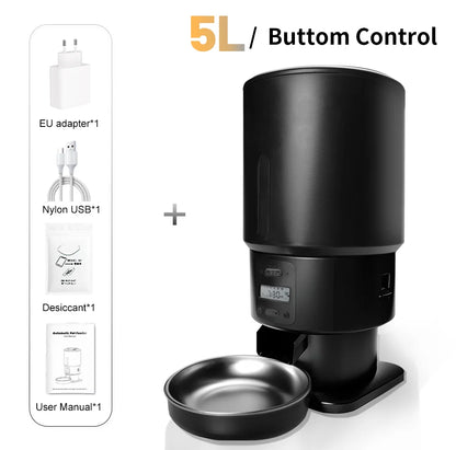 FURPIPI Automatic Pet Feeder 5L Smart Cat Food Kibble Dispenser Wi-Fi App Remote Control Auto Dog Feeder For Cat Pet Accessories