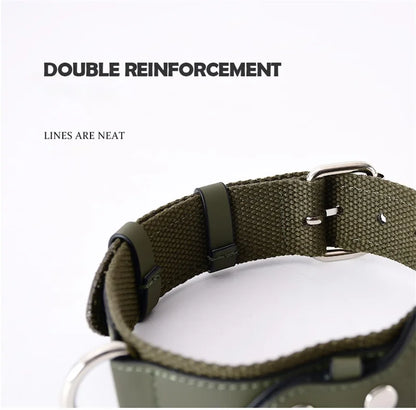 Leather Dog Collar Pet Adjustable Necklaces With Luxury Design For Apple Airtag LocationPositioning Device Cover Cat Accessories