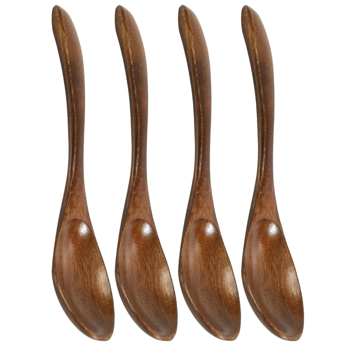 4pcs Small Wooden Spoon Stirring Spoon For Tea Honey Spoon For Coffee Tea Condiments Mini Dessert Spoon Wooden Spoon
