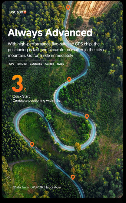 iGPSPORT BSC300T Touch-screen Bike Computer Global Map Cycling Computer Wireless Bike GPS Computer Support E-bike