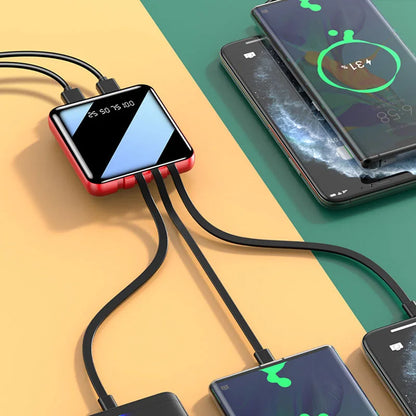 Power Bank 20000mAh Portable External Battery Powerbank Double USB OUTPUT With Flashlight Mini Power Bank For Smart Mobile Phone