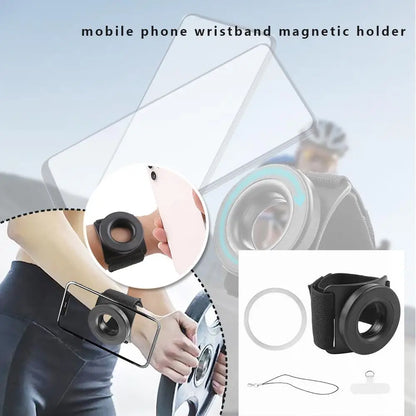 Wrist Strap Magnetic Phone Holder Universal Suitable For Navigation And Sports Easy To Disassemble With Anti Loss Rope