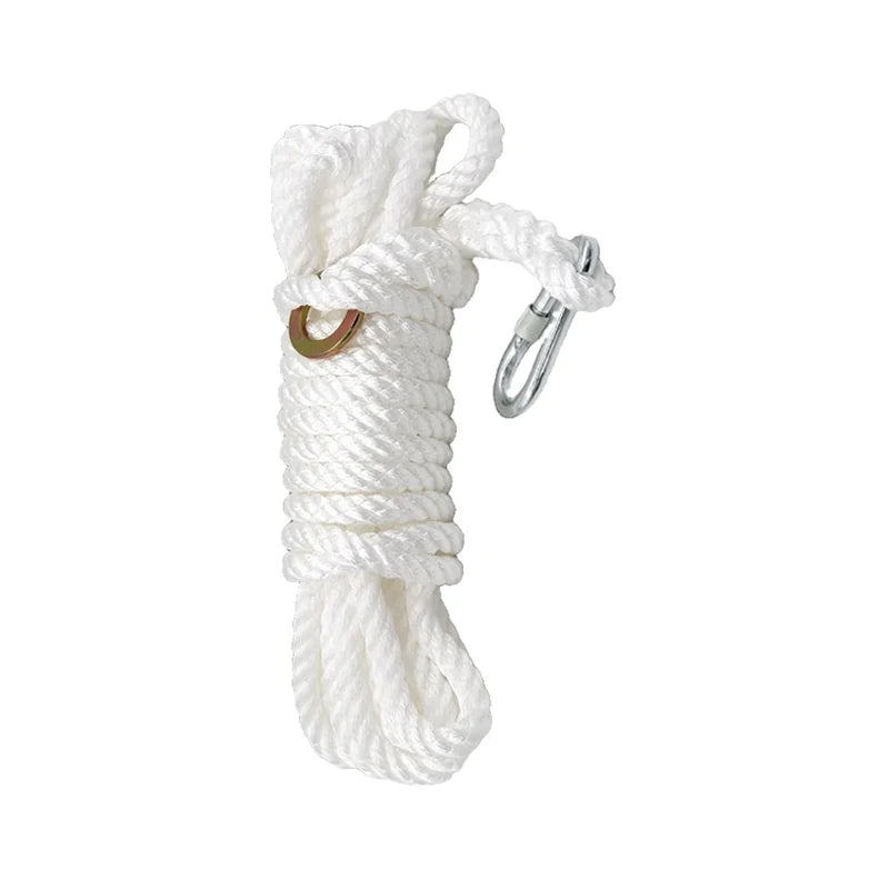 10m White Safety Rope Climbing Rope Multifunctional Reusable Safety Rope Waterproof Wear-resistant Escape Ropes Outdoor Camping
