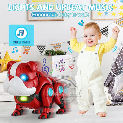 Baby Musical Toys Electronic Walking Moving Mecha Dog for Kids Interactive Toys Voice Control Light Music Toys for Toddler 1 2 3