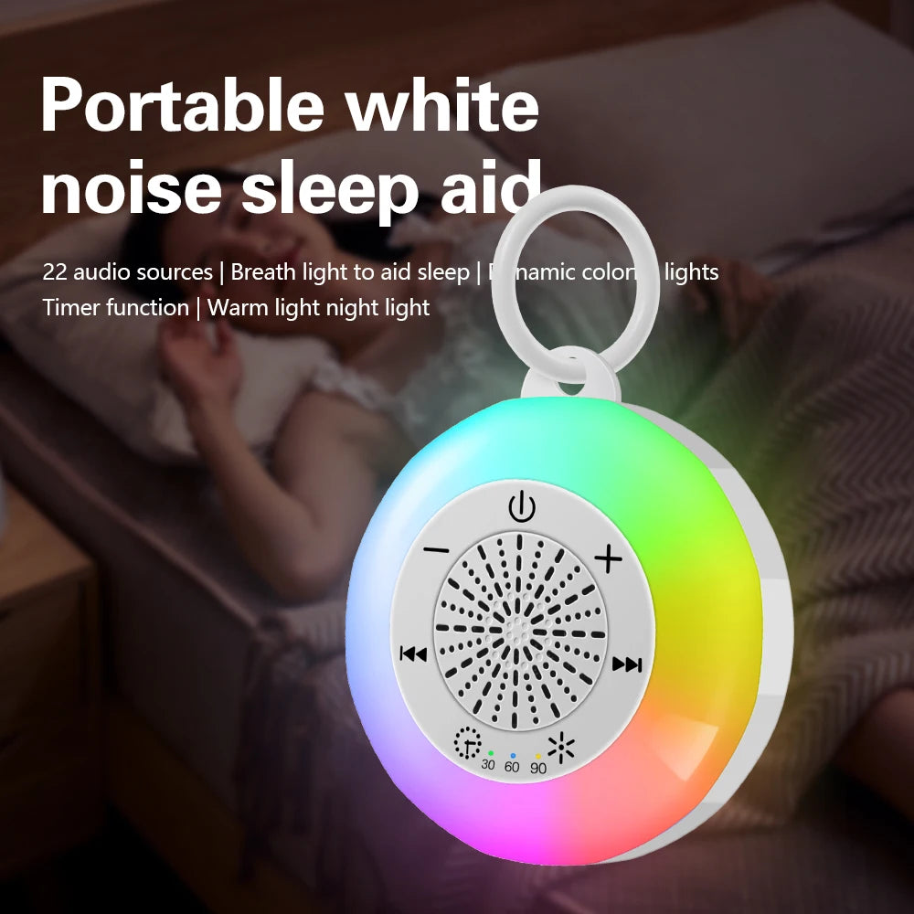 Baby Sleeping White Noise Machine USB Rechargeable Night Light Music Player 22 kinds of Soothing Sounds Child Sleep Aids Tools