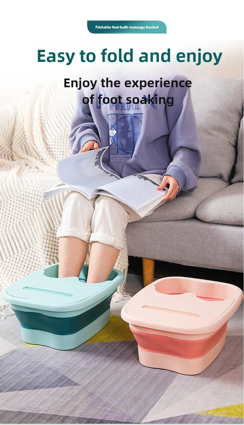Foldable Footbath Massage Bucket Soaking Bucket Folding Basin Spa Foot Bath Bucket Household Sauna Bathtub Pedicure Bath Bathtub