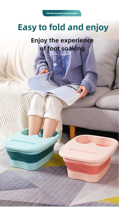 Foldable Footbath Massage Bucket Soaking Bucket Folding Basin Spa Foot Bath Bucket Household Sauna Bathtub Pedicure Bath Bathtub
