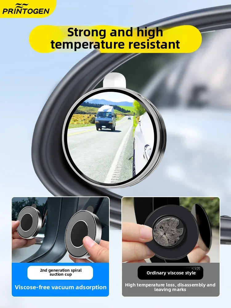 Small round mirror rearview mirror car reversing artifact blind spot auxiliary mirror reflector 360 degree suction cup