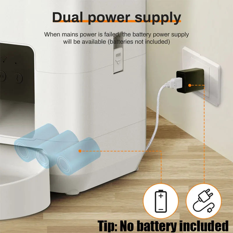 2L Automatic Pet Feeder Smart Control Cat Feeder WIFI Feeders Intelligent Timed And Quantitative Feeding Remote Feeding Cat