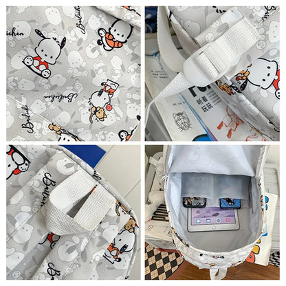 Sanrio Cartoon School Bags Pochacco Schoolbags High School College Students Backpacks with Keychain Student Handbags Pencil Case