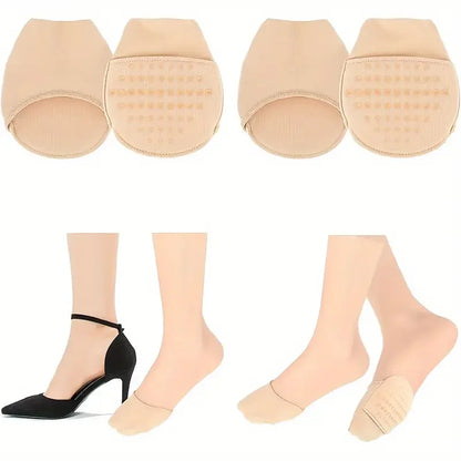 Womens High-Heeled Shoe Insoles-Ergonomic Half Insoles Protective Five-toe Forefoot Pads Ultra-Absorbent Non Skid Half Sock
