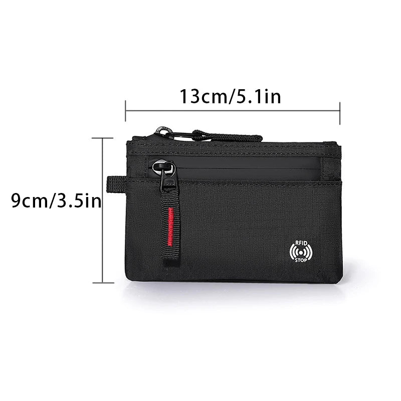RFID Blocking Anti-Theft Slim Wallet - Compact Card Holder & Coin Purse for Men Women, Travel Essentials, NFC Protection