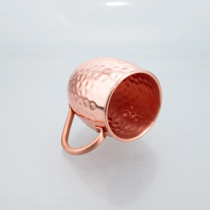 Pure Copper Moscow Mule Mug 350ml – Handcrafted Copper Cup for Cocktails, Mojitos, Whiskey, Beer – Classic Hammered Finish