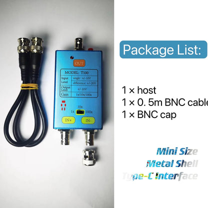 1x 10M Differential Probe Oscilloscope Battery Powered Consumer Electronics Accessories Low Noisefor Maintenance Personnel