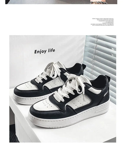 2024 Brand Leather men's Sneakers White Platform Woman Sports Sneakers Female Vulcanized Shoes Sneakers Casual Ladies Trainers
