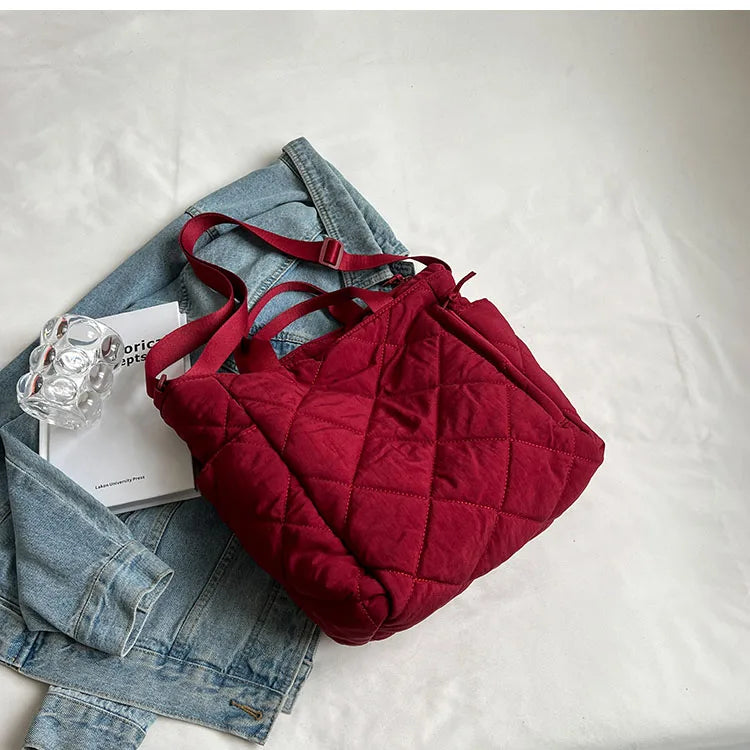 Large capacity Tote Bags for Women Shoulder Side Bag Fashion Space cotton Shopper Shopping Bags cute Ladies Totes 2022 Winter