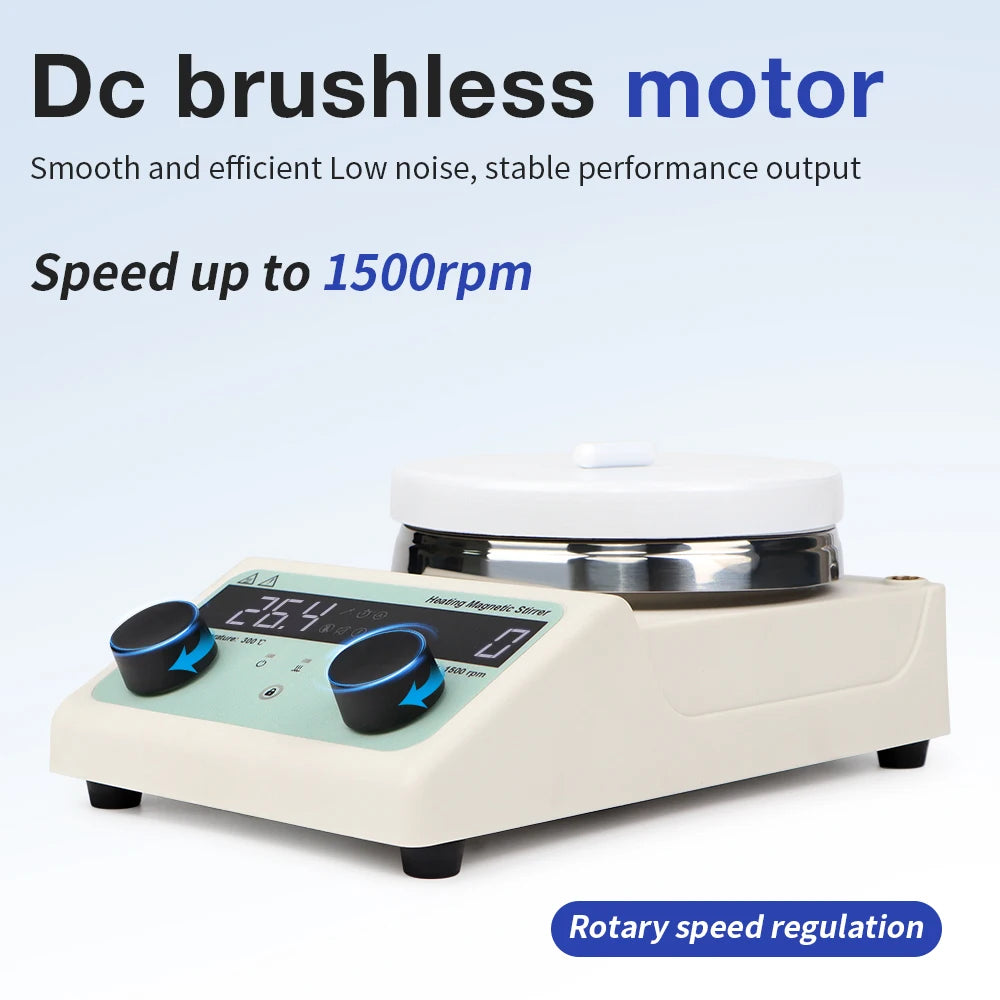 Lab Magnetic Stirrer Heating Plate 220V Digital Display 1500rpm Adjustable Churn Stir Machine Blender Laboratory Stirrer