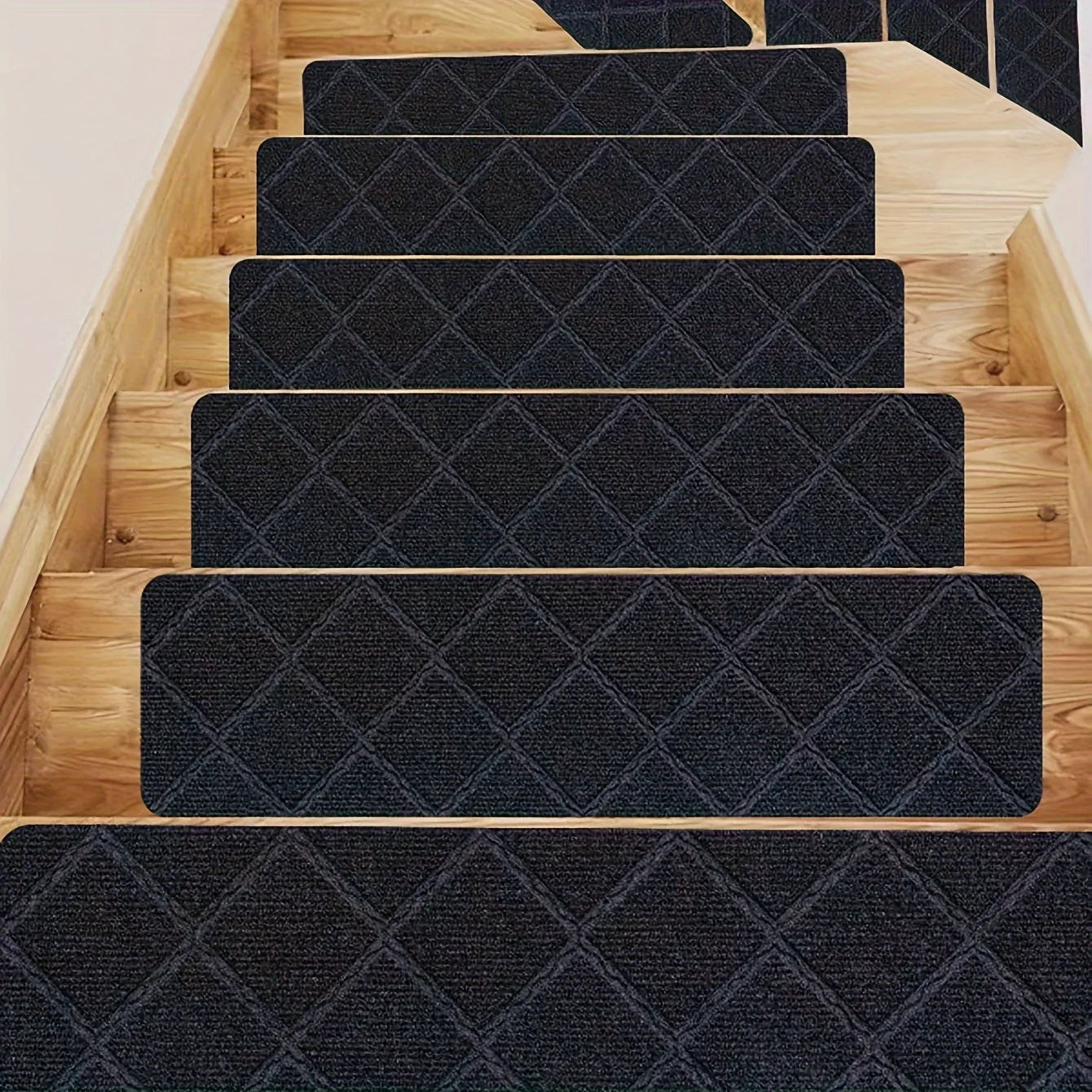 1pc-Anti slip stair mat, washable carpet with self-adhesive tape to prevent stair cover mat from moving