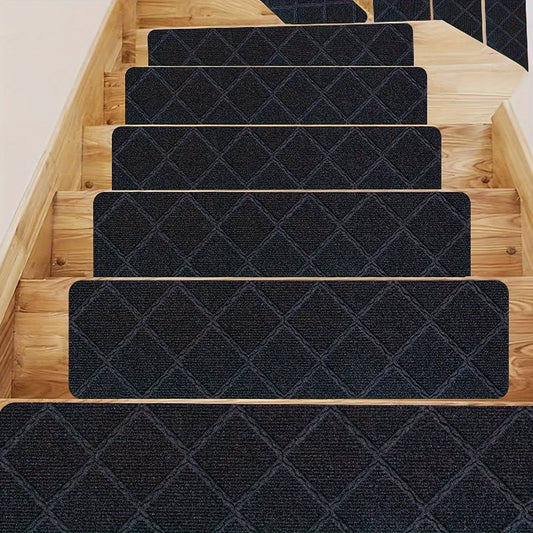 1pc-Anti slip stair mat, washable carpet with self-adhesive tape to prevent stair cover mat from moving