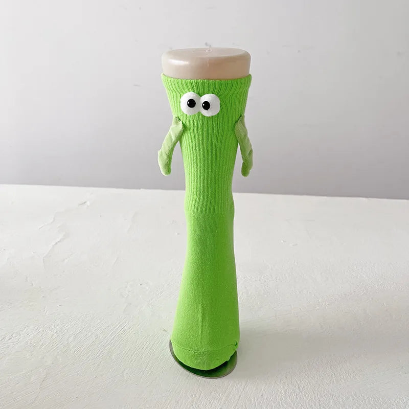 Magnetic Hand Holding Socks Dopamine Colors SocksFunny Men For Women Novelty Friendship Couples Bestie Gift Boyfriend Girlfriend