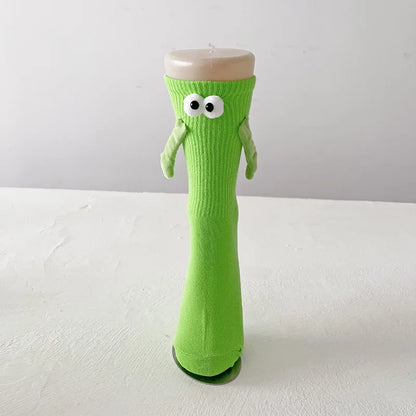 Magnetic Hand Holding Socks Dopamine Colors SocksFunny Men For Women Novelty Friendship Couples Bestie Gift Boyfriend Girlfriend