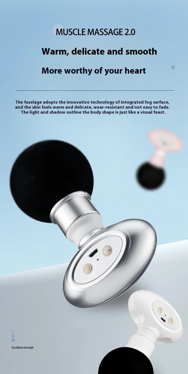 Portable Mini Wireless Massage Gun Home Electric Sports Handheld Fascial Gun Body Deep Tissue Muscle Vibration Fitness Massager