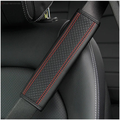 Car accessories seat belt PU Leather Safety Belt Shoulder Cover Breathable Protection Seat Belt Padding Pad Auto Interior Access