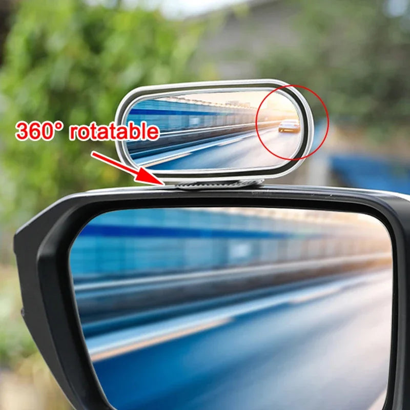 Universal Car Mirror 360 Degree Adjustable Wide Car Mirror HD Glass Wide Angle Side Rear Blind Spot Parking Auxiliary Mirror