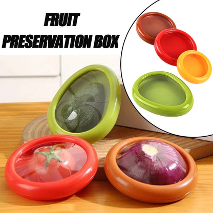 Reusable Food Saver Box Half Cut Fruit Fresh Retractable Film Storage Container Fruit Preservation Seal Cover Kitchen Tools
