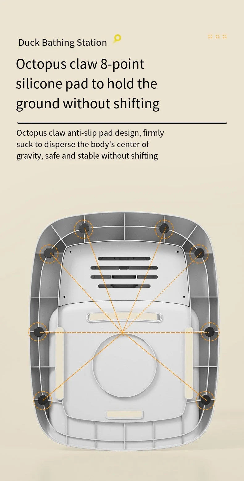 Baby standing bath device Adjustable folding children's bath tub wash butt bath stand