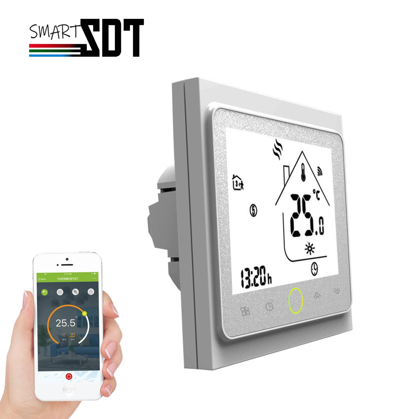 SDITERSTM Smart Thermostat for HVAC&Electric Heating,Valve/Boiler Control,Zigbee/Modbus/WiFi,Smart Home/Industrial Use 24V 220V