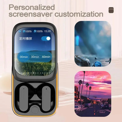 Wireless Ear Buds In-Ear Headphones Wireless Earbuds Slider Earphones Cordless Earbuds Full Color Touchscreen Ear Buds In-Ear