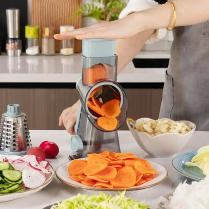 Multi-functional Vegetable Slicer Manual Spiralizer Vegetable Cutter  Hand Cranked Rotary Cheese Grater Shredded Kitchen Tools