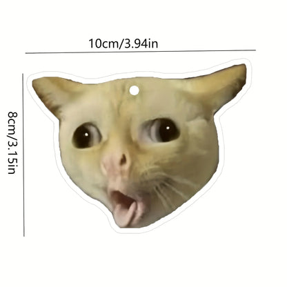 1/3pcs Funny Cat Design Car Aromatherapy Tablet, Car Fragrance Tablet, Car Rearview Mirror Pendant, Wardrobe Aromatherapy Tablet