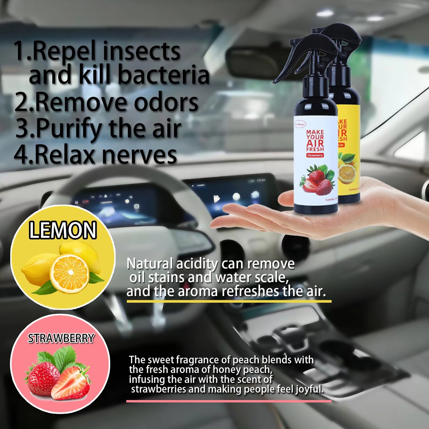 150ML Hand - sprayed Air Freshener, Car Spray, Home Air Purifying and Deodorizing Perfume