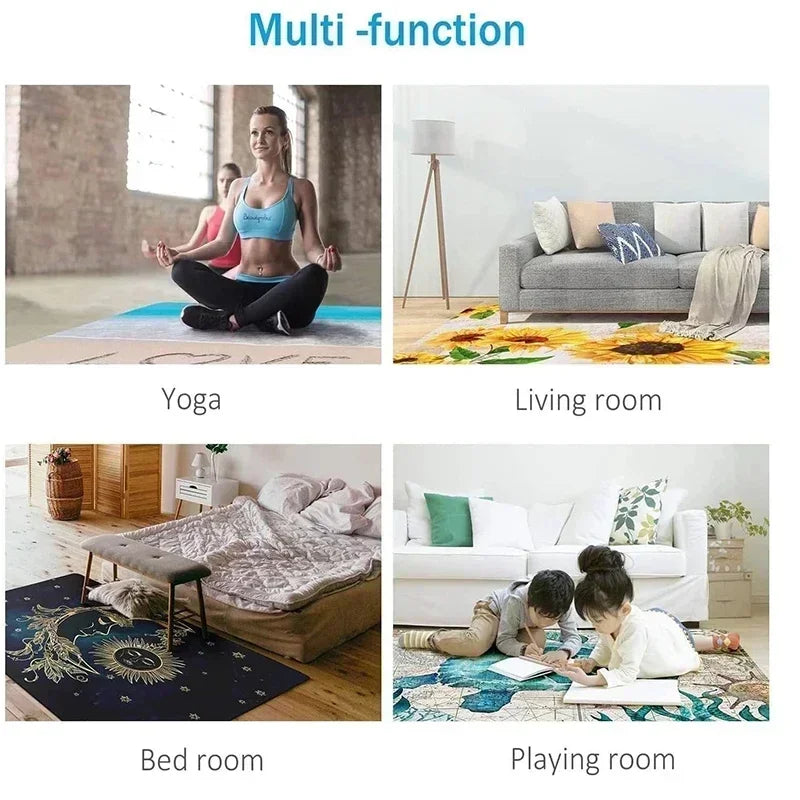 Jump Rope Yoga Mats Shock-Absorbing Mat Silent Rug Aerobic Fitness Exercise Rugs Non-slip Soundproof Sports Room