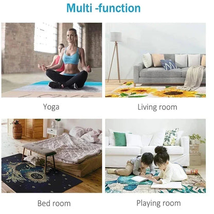 Jump Rope Yoga Mats Shock-Absorbing Mat Silent Rug Aerobic Fitness Exercise Rugs Non-slip Soundproof Sports Room