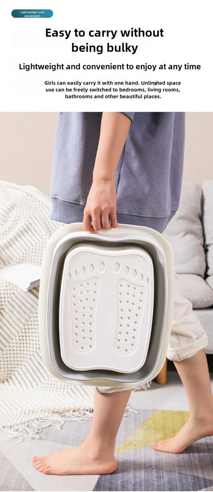 Foldable Footbath Massage Bucket Soaking Bucket Folding Basin Spa Foot Bath Bucket Household Sauna Bathtub Pedicure Bath Bathtub