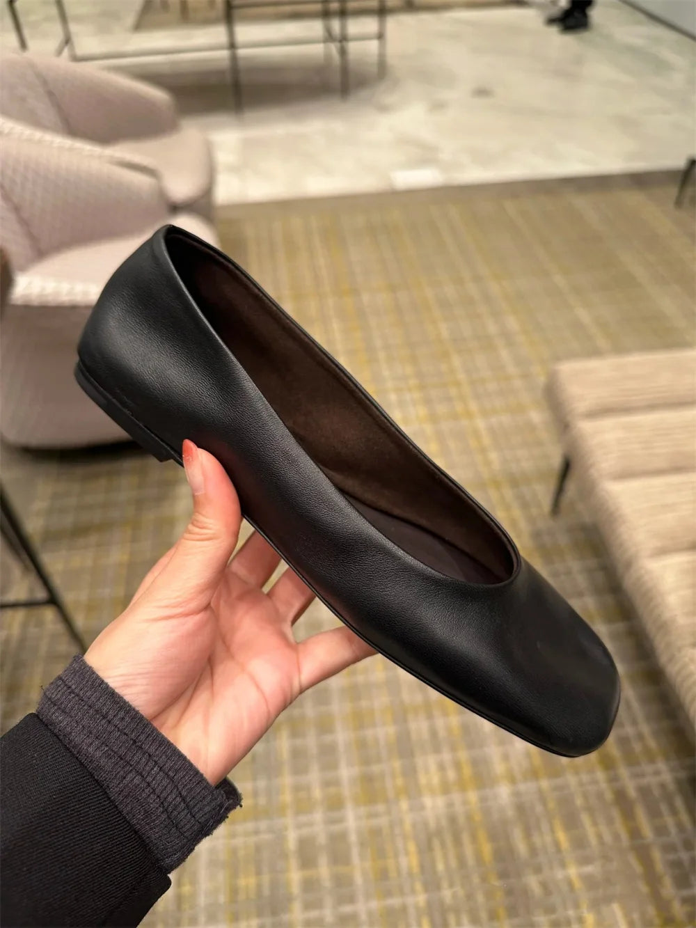 FEDONAS Fashion Classic Soft Genuine Leather Flats Shoes Elegant Basic Square Toe Flats Platforms Spring Summer Office Shoes