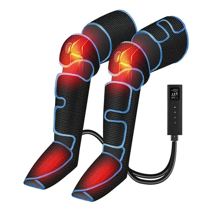 Leg Muscle Relaxer 6 modes Air Compression Recovery Boot Lymph Release Relieve Foot Fatigue Heating Leg Massager for Athletes