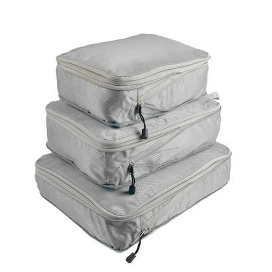 3pcs/set Compression Packing Cubes Travel Storage Bag Luggage Suitcase Organizer Set Foldable Waterproof Nylon Material