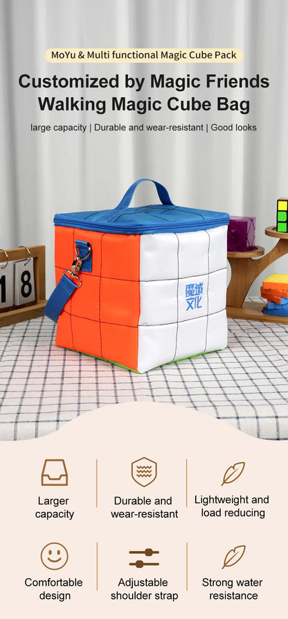 MoYu Multi functional Magic Cube Pack Customized by Magic Friends Walking Magic Cube Bag Durable And Wear-Resistant