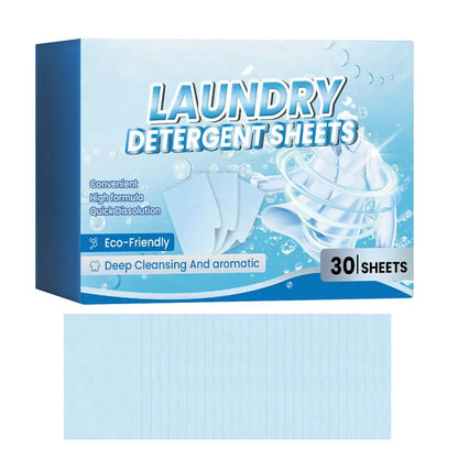 Detergent Sheets Laundry Detergent Tablets Eco-Friendly Laundry Sheets 30 Sheets Liquidless Laundry Sheets Detergent Laundry